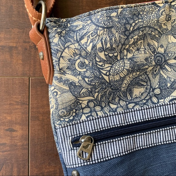 Sak Roots Sakroots canvas shoulder or cross body bag purse - Picture 3 of 8